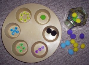 pompom muffin tray 1 to 6 count