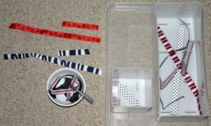 black red ribbon length comp