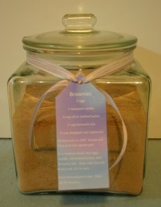 brownie mix in gift jar