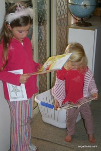 Reading with my sister