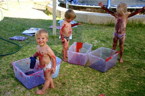 finger painting cleanup IMG_9912